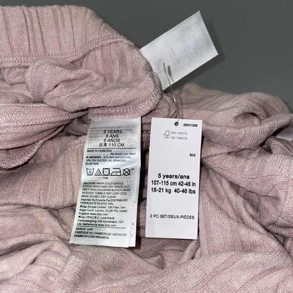 Gap – 2 piece set Girls Size 5 – Soft Blush Pink - NEW WITH TAGS - Picture 3 of 4